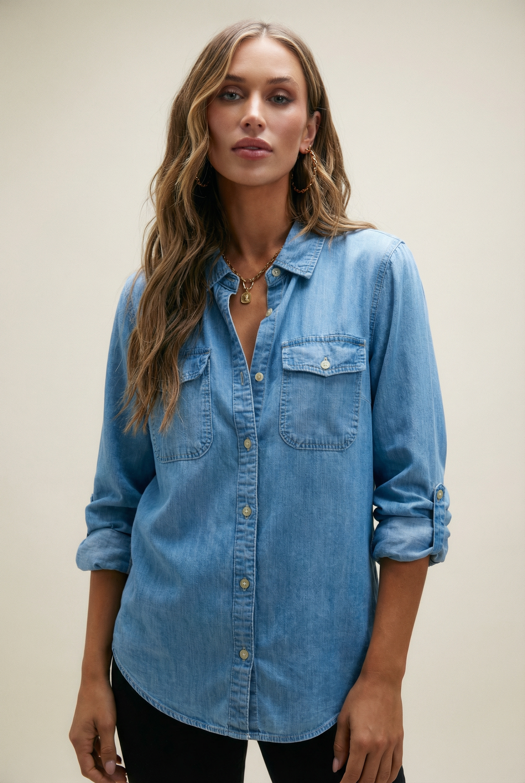 Oversized Denim Shirt – Relaxed Fit Everyday Essential