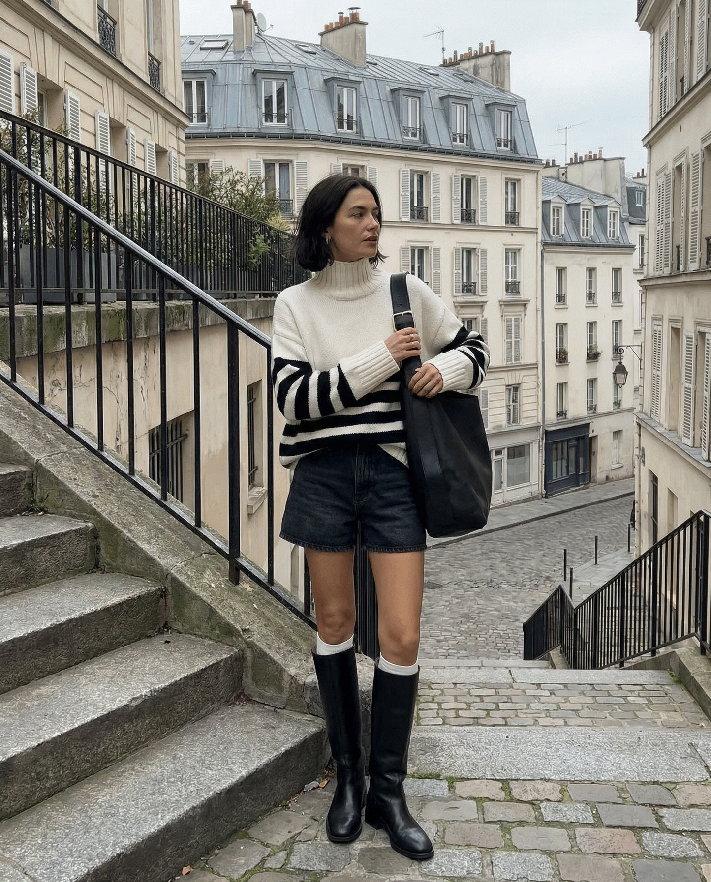 Oversized Stripe Sweater – Soft Knit with Modern Elegance