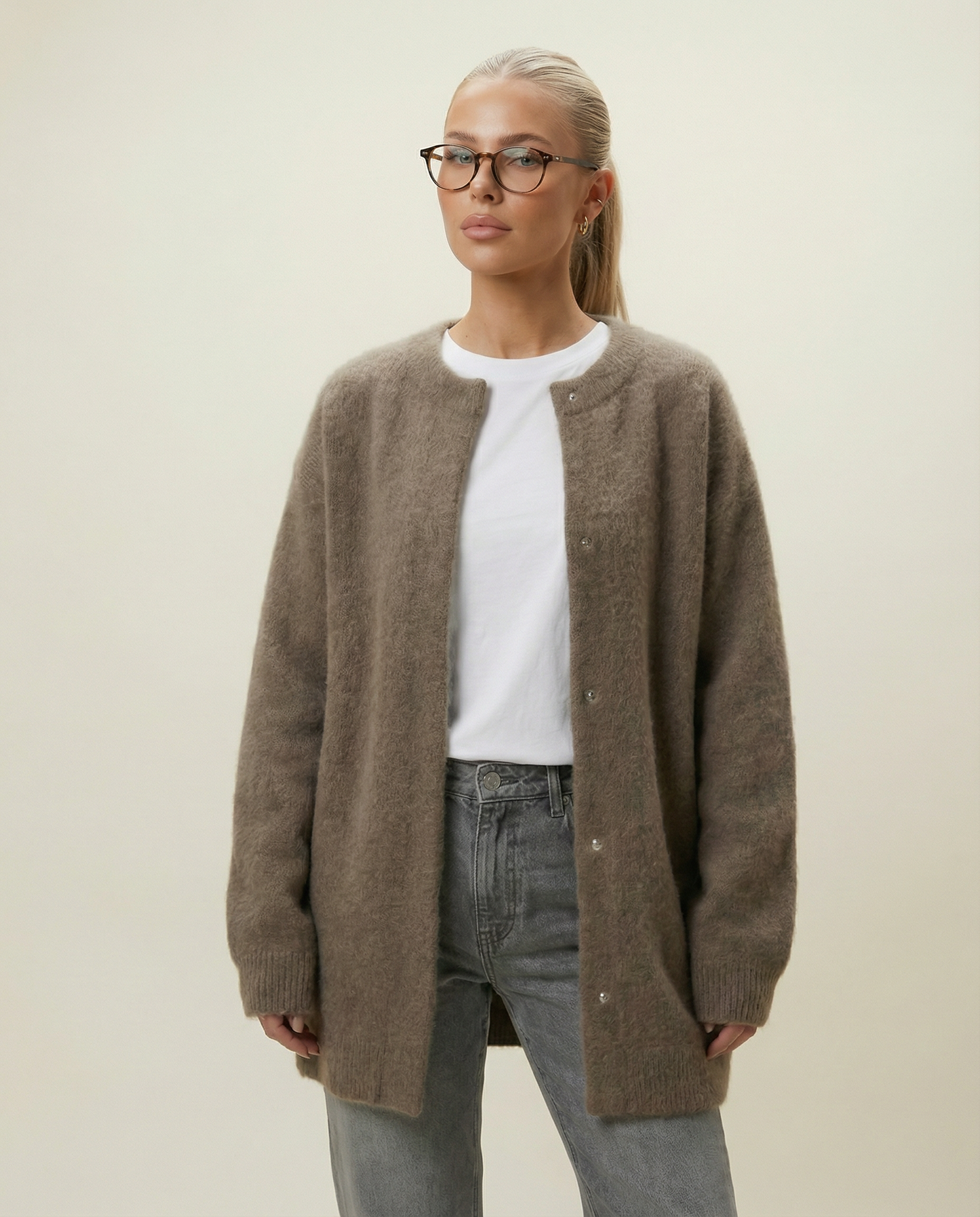 Faye Wool Knit Cardigan – Effortless Everyday Layer