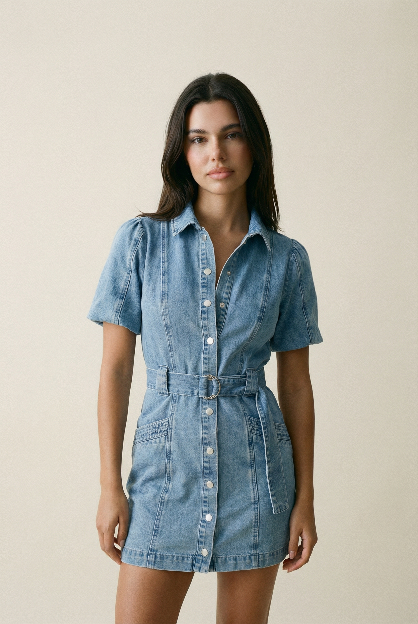 Charm Denim Mini Dress – Effortless Everyday Style