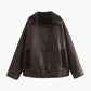 Faux Leather Jacket – Shearling-Lined Warmth with Modern Edge