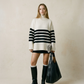 Oversized Stripe Sweater – Soft Knit with Modern Elegance