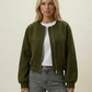 Cropped Bomber Jacket – Lightweight Minimal Layer